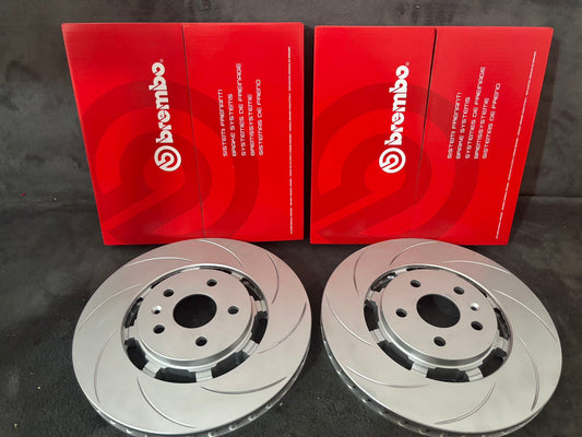 Pair of VE-VF Brembo Front CTS-V 370mm Slotted Rotors - 25851237